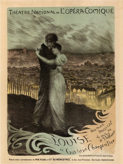 Gustave Charpentierin Opera Louise -juliste, 1900 tekijältä Georges Antoine Rochegrosse