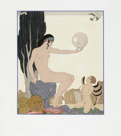 Muse inspiroi taiteilijaa tekijältä Georges Barbier