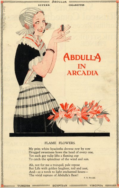 Abdulla-savukkeet, 1920-luku tekijältä Georges Barbier