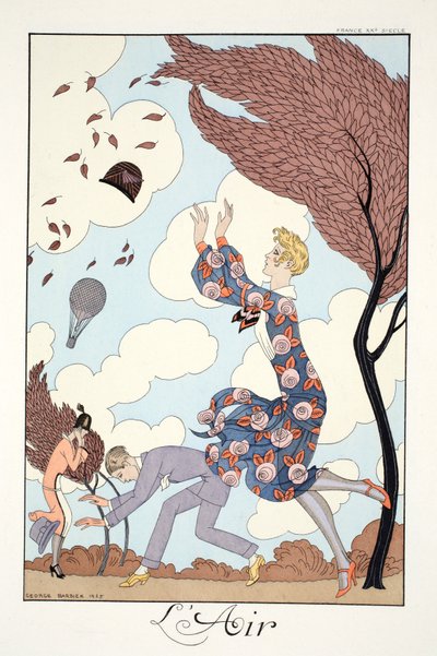 Air, "Falbalas and Fanfreluches, Almanac of Present, Past and Future Modes" tekijältä Georges Barbier
