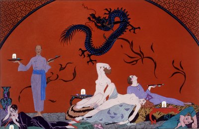 Pasotzin talossa, n. 1921 (pokuorokuva) tekijältä Georges Barbier