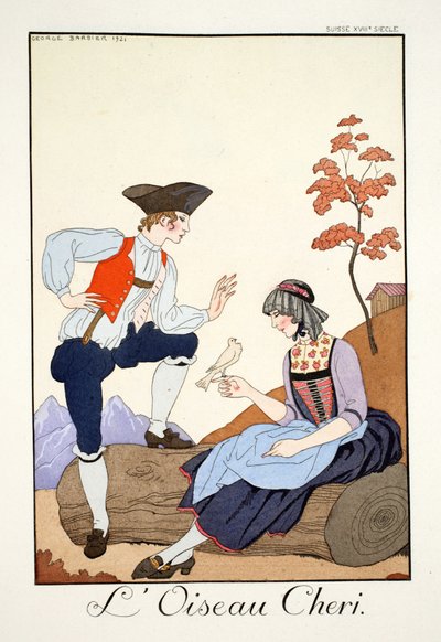Dear Bird, "Falbalas ja Fanfreluches, nykyisten, menneiden ja tulevien muotojen almanakka" tekijältä Georges Barbier