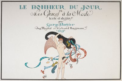 Kuvitettu otsikkosivu. Alaston mieshahmo. tekijältä Georges Barbier