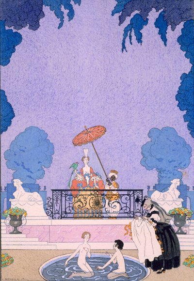 Kuvitus satukirjasta tekijältä Georges Barbier