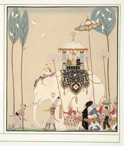 La Belle Missous Personages de Comedien pubista. 1922 (stensiiliprintti) tekijältä Georges Barbier