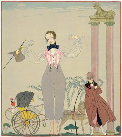 Tapaaminen (akvarelli paperille) tekijältä Georges Barbier