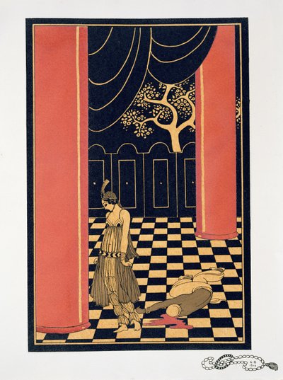 Tamara Karsavina (1885-1978) nimiroolissa "Thamar" tekijältä Georges Barbier
