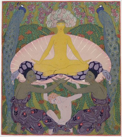 Venuksen syntymä (muste ja w/c paperilla) (katso 133204) tekijältä Georges Barbier