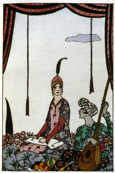 Saban kuningatar, n. 1920 (kuva) tekijältä Georges Barbier