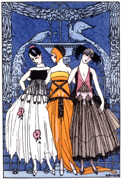 kolme armoa, c. 1920 (kaiverrus) tekijältä Georges Barbier