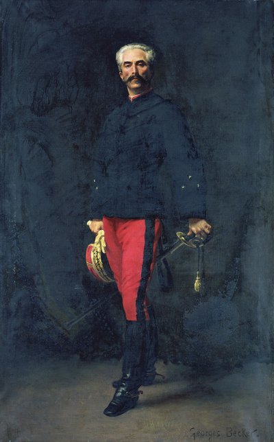 Kenraali Gaston Auguste (1830-1909) Marquis de Gallifet tekijältä Georges Becker