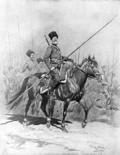 Kasakkojen ratsuväki, 1914, 1926. tekijältä Georges Bertin Scott