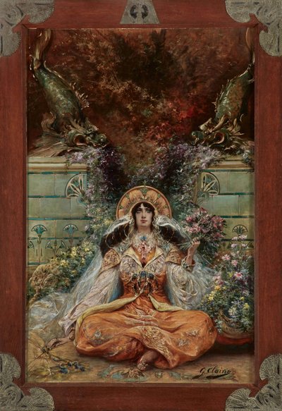 Sarah Bernhardt Izeylin roolissa tekijältä Georges Clairin