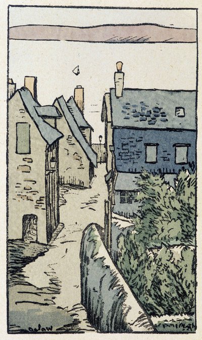 Honfleur - teoksessa "" Ranskan teillä"" Georges Delaw tekijältä Georges Delaw