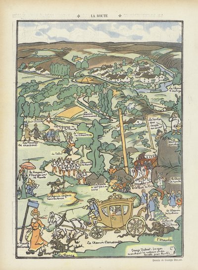 Kuvitus Le Rirelle tekijältä Georges Delaw