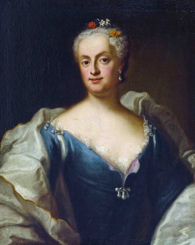 Marie-Anne de Saxe - (Marie Anne de Saxe) - Maria Anna Sophia Saksi, Baijerin valtuusto (1728-1797) - George Desmarees (1697-1776). Öljy kankaalle Mitat : 80x64,5 cm Yksityiskokoelma tekijältä Georges Desmarées