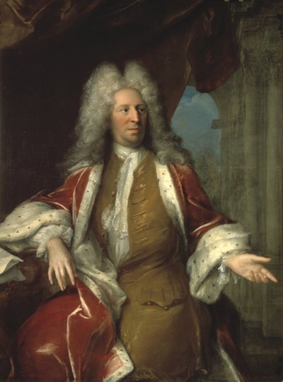 Nicodeme Tessin nuorempi, ruotsalainen arkkitehti - kreivi Nicodemus Tessin nuorempi (1654-1728), kirjoittanut Desmarees, George (1697-1776). öljy kankaalle tekijältä Georges Desmarées