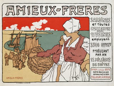 Mainosta sardiinit ja säilyke Amieux-Frères, Georges Fay tekijältä Georges Fay