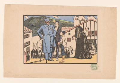 Biriatoun haavoittuneet (alkuperäinen nimi esineessä) tekijältä Georges Hermann Rene Paul (signed by artist)