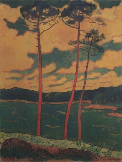 Punaiset männyt, 1888. tekijältä Georges Lacombe