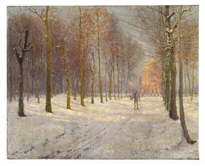 Igreja em Wondelgem (óleo sobre tela) finlandês tekijältä Georges Leon Ernest Buysse
