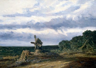 Maisema myllyllä, c1783-1843 tekijältä Georges Michel