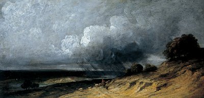 Myrsky Montmartren yllä, n. 1763 - 1843 (öljy paperille) tekijältä Georges Michel