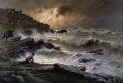 Wreckers Bretagnen rannikolla, 1911 tekijältä Georges Philibert Charles Maroniez