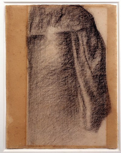 Hametutkimus sunnuntaille Grande Jattessa Georges Seuratin piirtää mustaa liitua tekijältä Georges Pierre Seurat