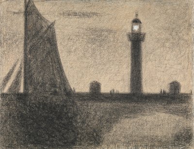 Majakka Honfleurissa, 1886. tekijältä Georges Pierre Seurat