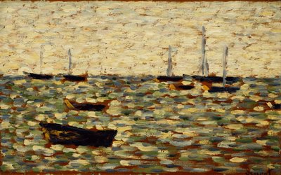 Meri Grandcampissa; La Mer Grandcamp, 1885 tekijältä Georges Pierre Seurat
