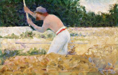 The Stone Breaker, n. 1882 (öljy paneelissa) tekijältä Georges Pierre Seurat