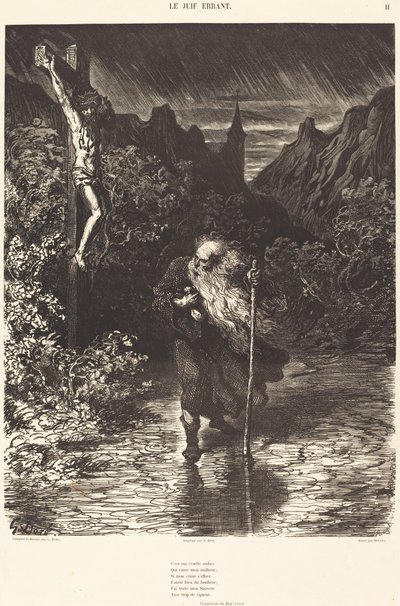 Vaeltava juutalainen tekijältä Georges Rouget after Gustave Doré