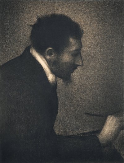 Aman-Jean, 1882-83 (conté-kyniä Michallet-paperille). tekijältä Georges Seurat