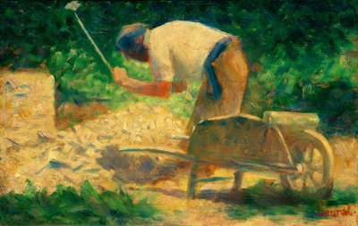 Casseur de pierres à la brouette, Le Raincy (Steinklopfer) tekijältä Georges Seurat