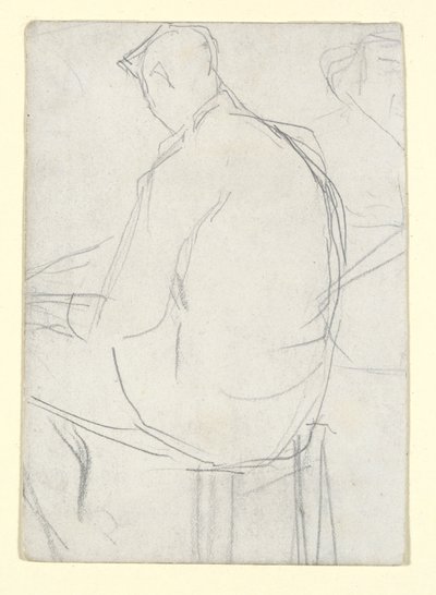 Mies istuu jakkaralla tekijältä Georges Seurat