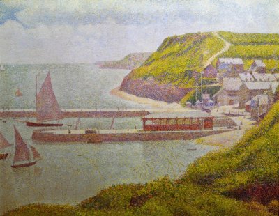 Porten-Bessin, avant-port, marée haute (Calvados) tekijältä Georges Seurat