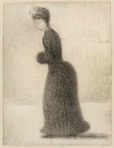 Nainen muhvin kanssa tekijältä Georges Seurat