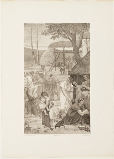 Saint Genevièven pastoraalielämä (oikea paneeli) tekijältä Georges William Thornley
