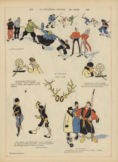 Satiiri Venäjän ja Japanin sodasta. Kuvitus Le Rirelle tekijältä Georges d 1878 1937 Ostoya