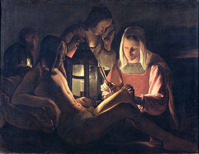 St. Sebastian Hoitaa St. Irene ja pyhät naiset tekijältä Georges de La Tour