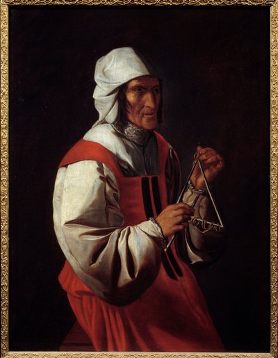 Kolmion pelaaja. Georges De La Tourin maalaus (1593-1652) tekijältä Georges de La Tour