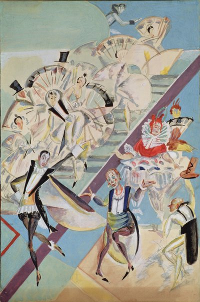 Lavasuunnittelu operettiin Girofle-Giroflia Ch. Lecocq, 1922 tekijältä Georgy Bogdanovich Yakulov