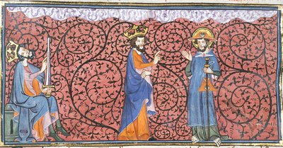 Kaarle Suuren näkyjä Linnunradasta ja Jaakobista, lähteestä Chroniques de France ou de St Denis, 1300-luku (22690449466). tekijältä Georgia Levan Ramishvili from Tbilisi