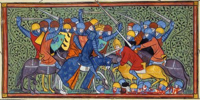 Kaarle Martel Toursin taistelussa, Ranskan suuret kronikat (27686528435). tekijältä Georgia Levan Ramishvili from Tbilisi