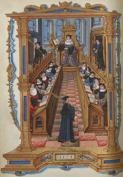Lääkärit Pariisin yliopistossa, Etienne Colaud, teoksesta Chants Royaux, 1537 (42046662921). tekijältä Georgia Levan Ramishvili from Tbilisi