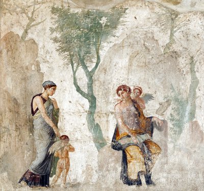 Peithon tuoma Eros Afroditelle, kun Anteros nauraa sille, että häntä rangaistaan väärän kohteen valinnasta, pompeijalainen fresko, noin 25 eaa. (28298194699) tekijältä Georgia Levan Ramishvili from Tbilisi