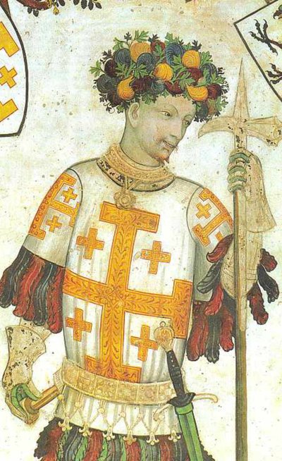 Saluzzon Manfred I kuvattuna Bouillonin jumalpoikana, Giacomo Jaquerion fresko, 1420 (25958141210). tekijältä Georgia Levan Ramishvili from Tbilisi
