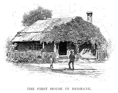 "The First House In Brisbane", Australia, 1886. tekijältä Georgius