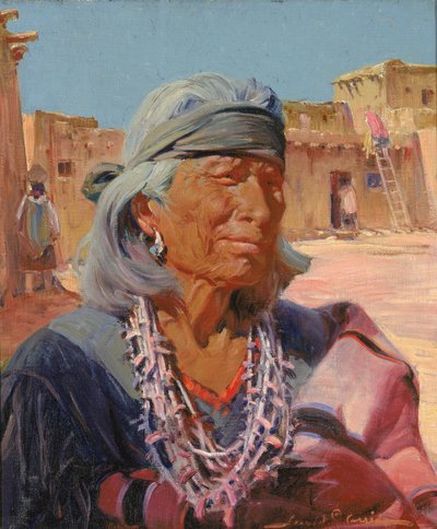 Zunin vanha mies, ylipappi Cacique, 1924. tekijältä Gerald Cassidy